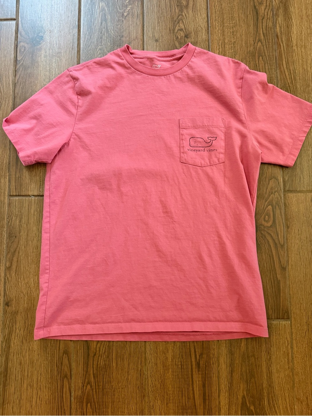 Vineyard Vines Men's Short Sleeve Pocket Tee in Coral Pink